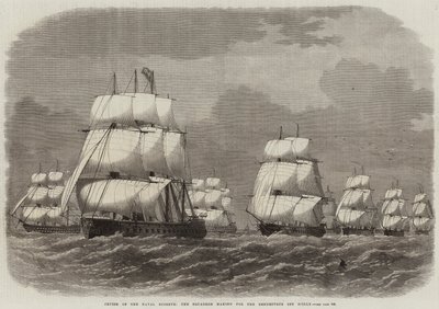 Cruise of the Naval Reserve, the Squadron making for the Rendezvous off Scilly by Edwin Weedon